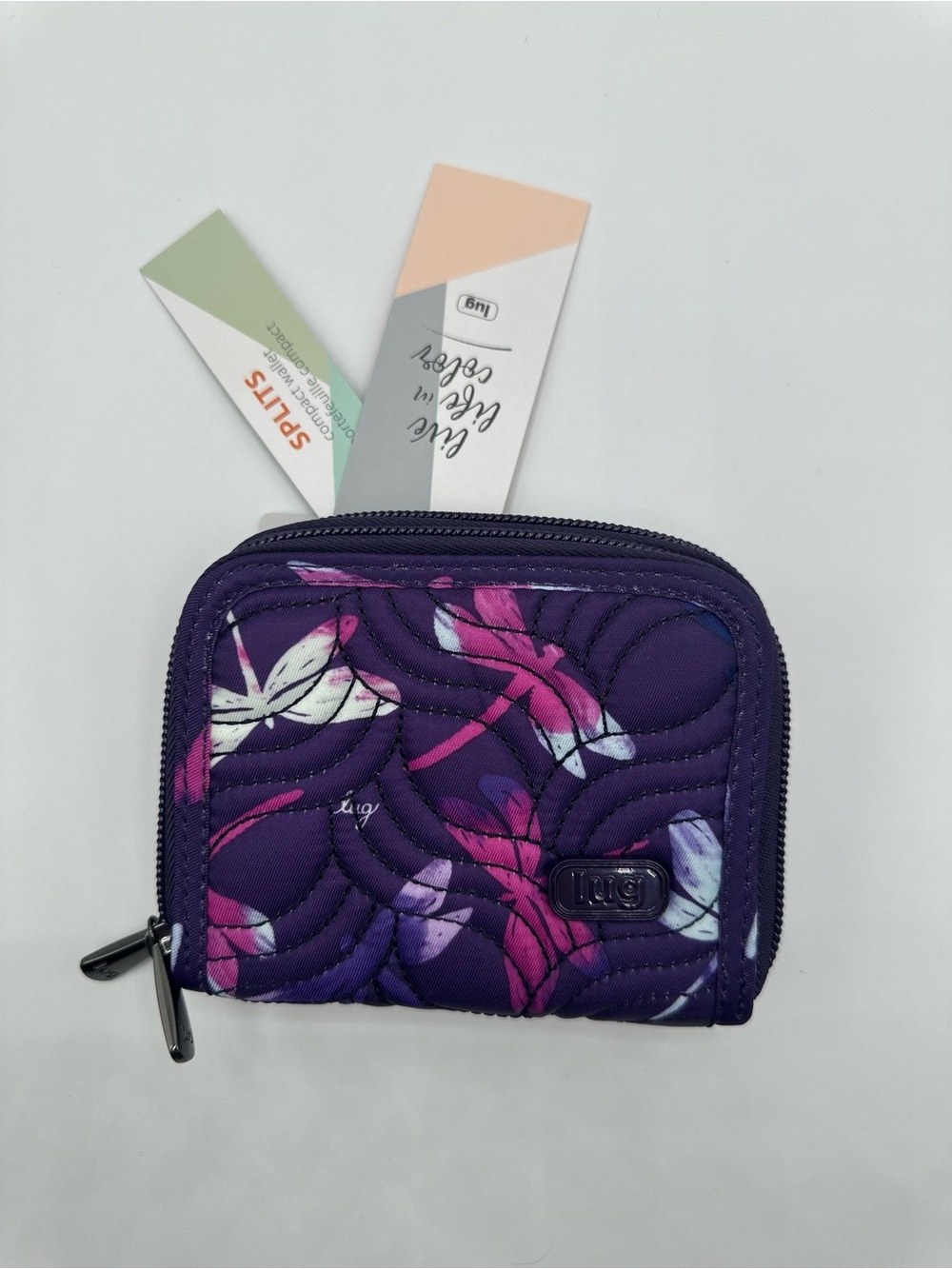 Lug Splits Compact RFID Wallet - Dragonfly Purple, NWT ✨DISCONTINUED!✨